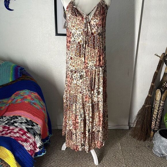 Drew Boho Size Small Pink & Ivory Dress - Picture 1 of 7